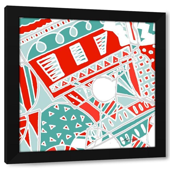 Hugo Edwins 20x20 Black Modern Wood Framed Wall Art Titled - Uptown Funk II