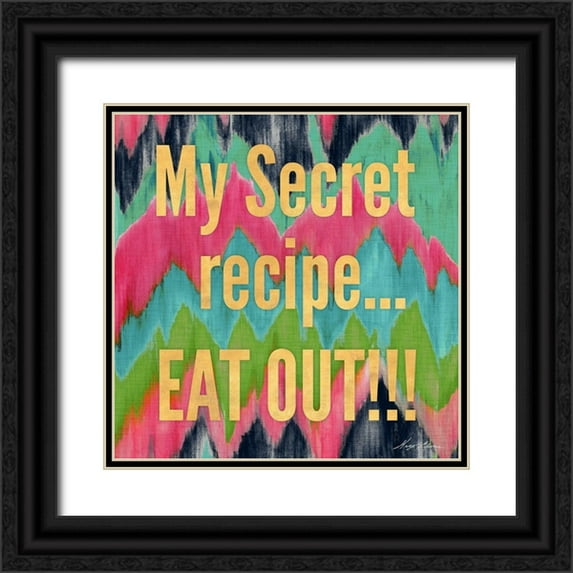 Edwins, Hugo 26x26 Black Ornate Wood Framed with Double Matting Museum Art Print Titled - My Secret Recipe