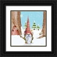 thumbnail image 1 of Edwins, Hugo 26x26 Black Ornate Wood Framed with Double Matting Museum Art Print Titled - Winter Gnome I, 1 of 4