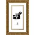 thumbnail image 1 of Edwins, Hugo 9x14 Gold Ornate Wood Framed with Double Matting Museum Art Print Titled - Photoshoot II  (Sit Still), 1 of 4