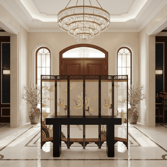 EDX 63 inch Solid Wood Farmhouse Console - Rectangular Sofa Back Design, Multi-Purpose Storage for Entryway Hallway Living Room, Black