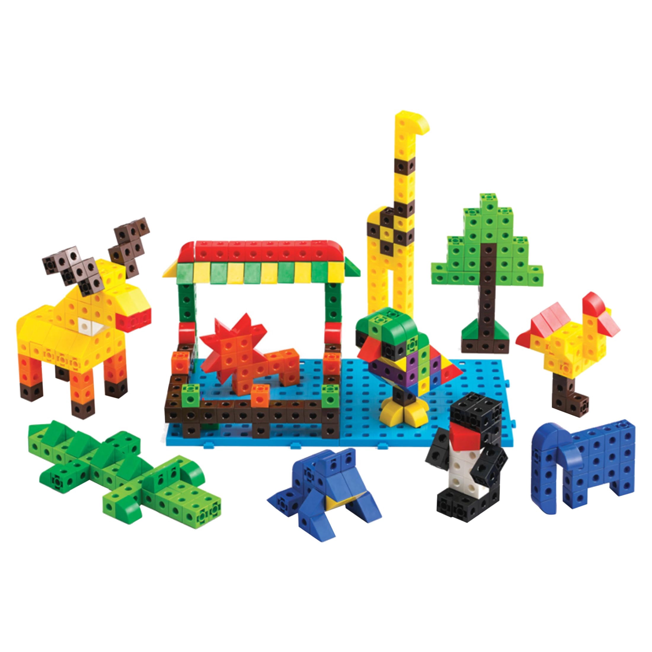 edxeducation Linking Cubes Classroom Set - 500 Construction Blocks in 10 Colors
