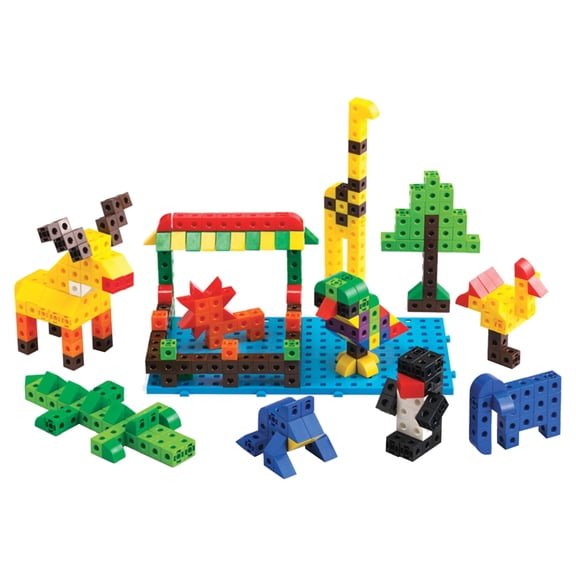 edxeducation Linking Cubes Classroom Set - 500 Construction Blocks in 10 Colors