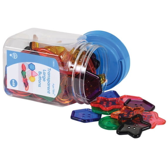 Edx Education® Transparent Large Buttons - Mini Jar