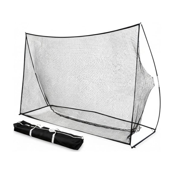EdX Golf Practice Net, 10x7 FT & 7x7 FT Choice Driving Range Net with Target, Professional Personal Training Net for Indoor and Outdoor Use, Designed by Golfers (Black)