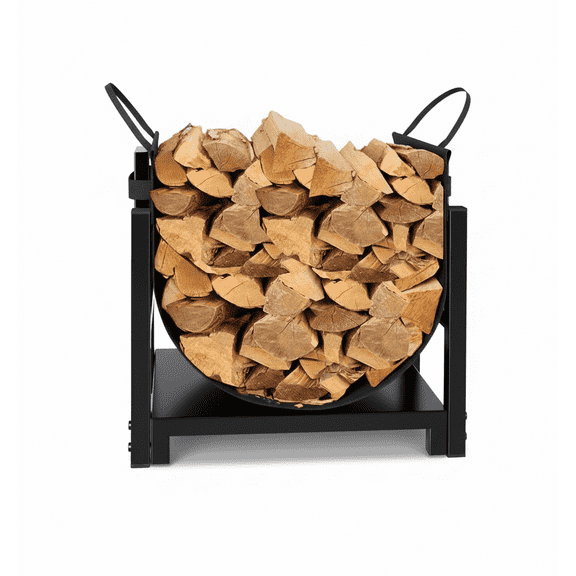 EDX 18x13x17 inch Black Fireplace Stand, 110 lbs Capacity Steel Hearth Base for Indoor Wood Stove,Black