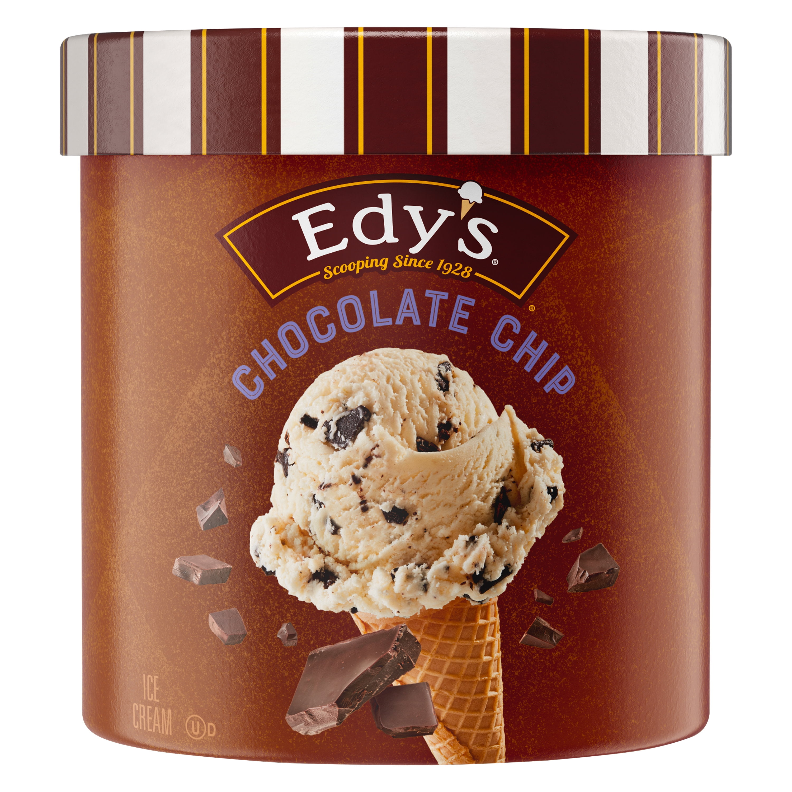 Edy's Dreyer's Grand Chocolate Chip Ice Cream, Kosher, 1 Package, 48oz