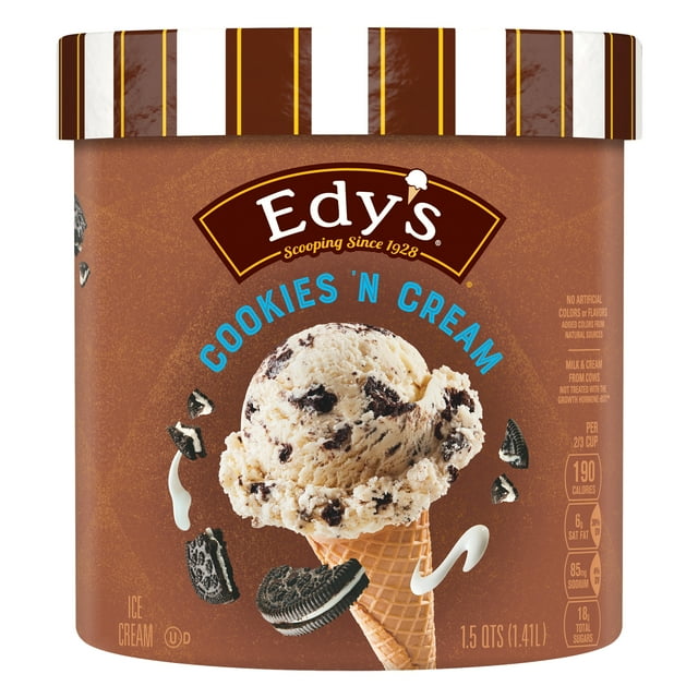 Edy's Dreyer's Grand Cookies N Cream Ice Cream, 48oz