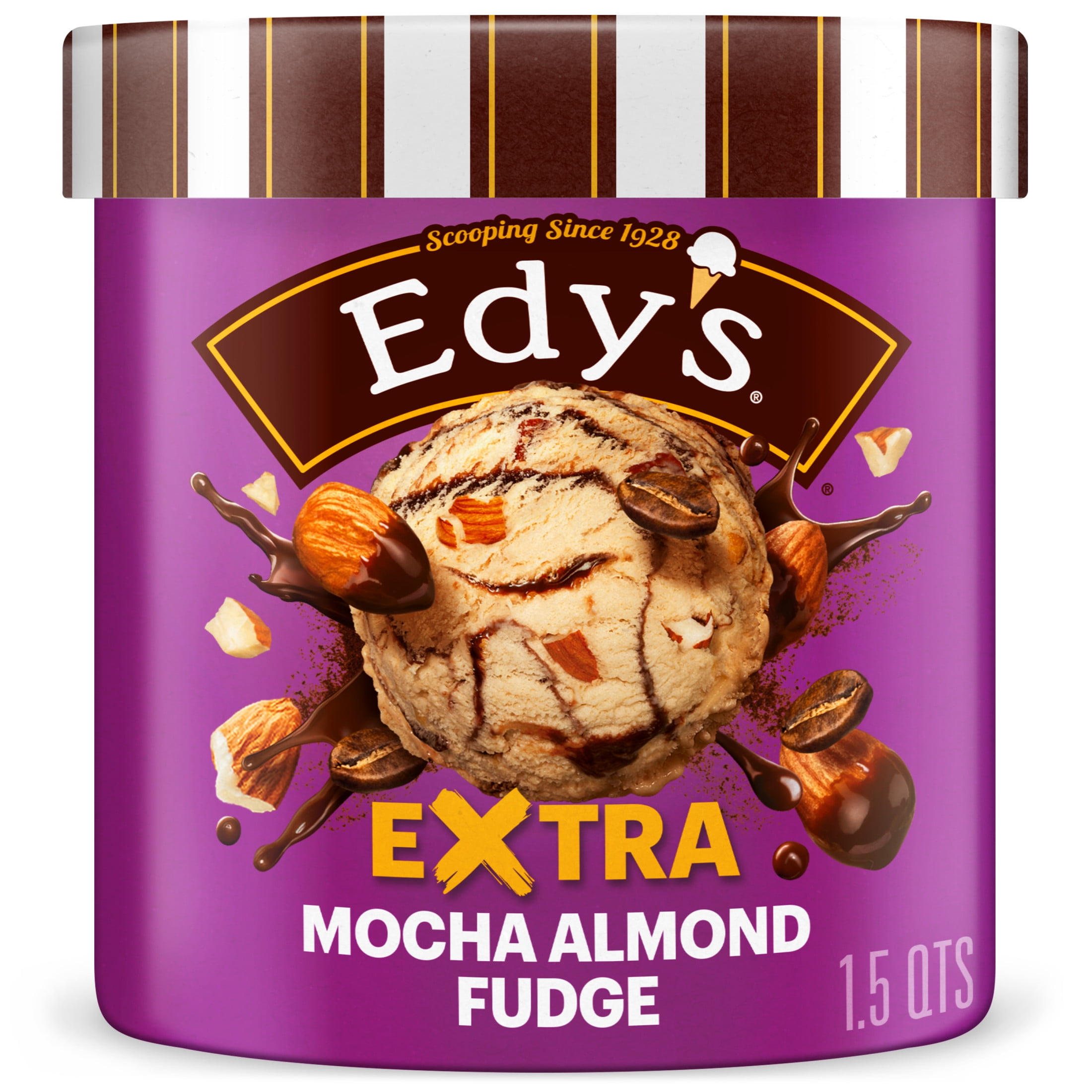 edy！ Edy's/Dreyer's Extra Mocha Almond Fudge, 1.5 Qt - Walmart.com
