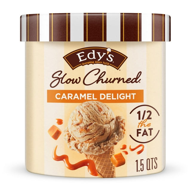 Edy's Dreyer's Slow Churned Caramel Delight Light Ice Cream, 1.41 Liter