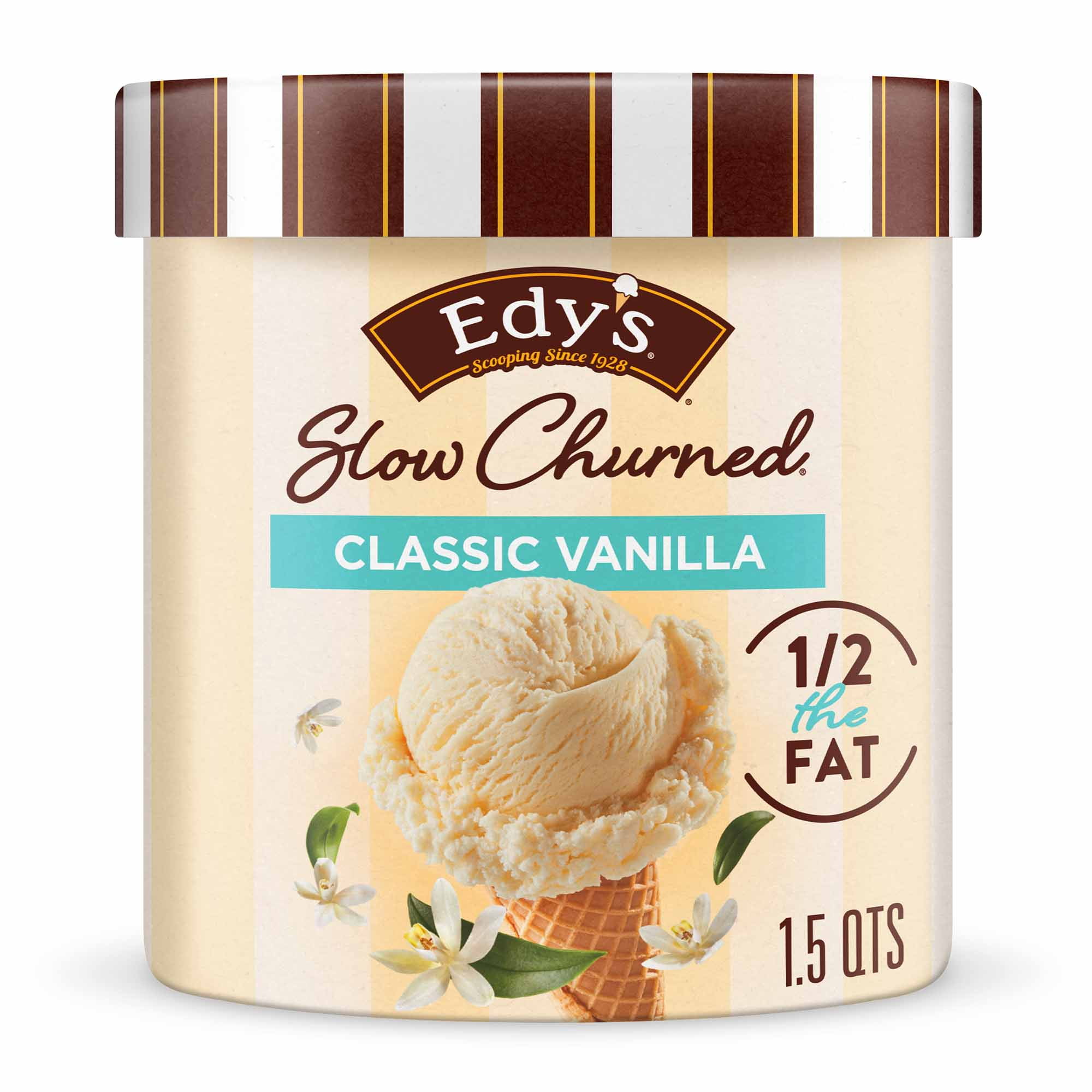 Edy's Dreyer's Slow Churned Classic Vanilla Light Ice Cream, Kosher, 1.