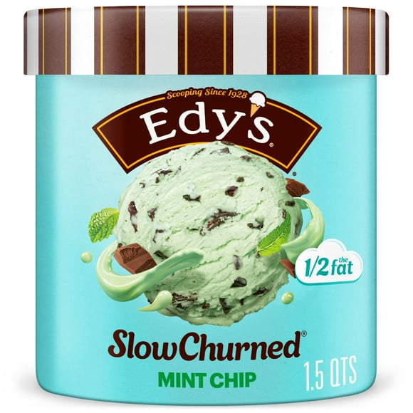 Edys/Dreyers Slow Churned Mint Chocolate Chip Light Ice Cream, 1.5 Qt