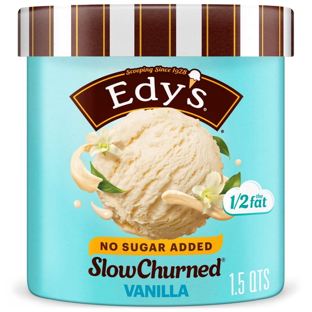 Edy's Dreyer's Slow Churned No Sugar Added Vanilla Light Ice Cream ...