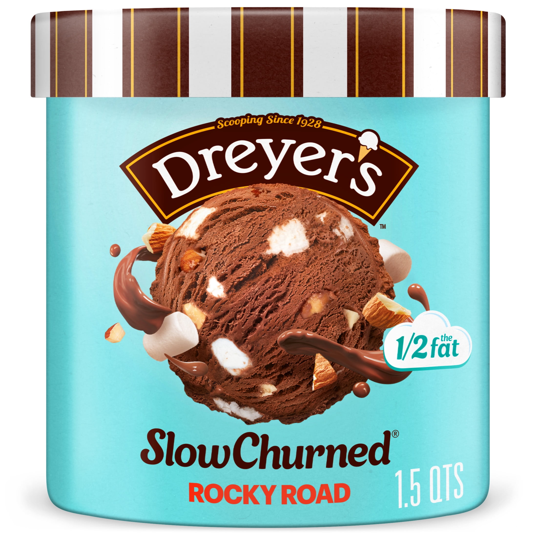 Edy's/Dreyer's Slow Churned Rocky Road Light Ice Cream, 1.5 Qt