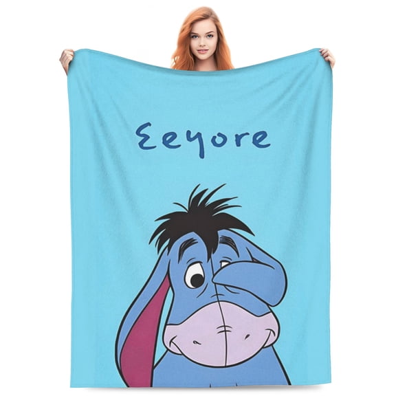 Ee-Yore Bed Blanket 3D Printed Throw Blanket Lightweight Super Soft Air Conditioning Room All Season Blanket Sofa Couch Bed Fans Cartoon Blanket 40"x30"
