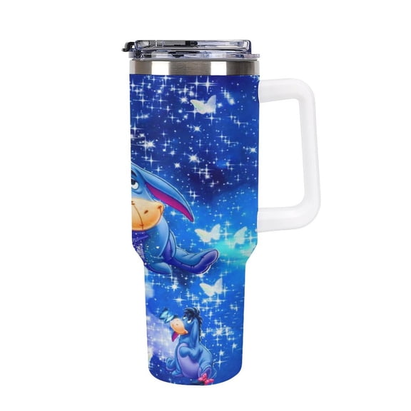 Ee-Yore Tumbler with Handle and Straw Lid Insulated Tumbler Stainless Steel Water Bottle Cup Gifts 40oz