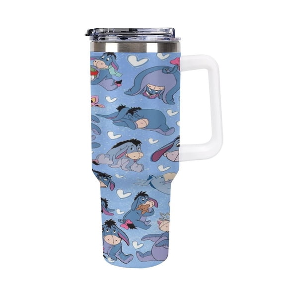 Ee-Yore Tumbler with Handle and Straw Lid Insulated Tumbler Stainless Steel Water Bottle Cup Gifts 40oz