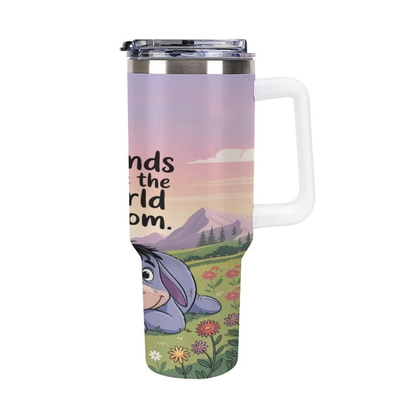 Ee-Yore Tumbler with Handle and Straw Lid Insulated Tumbler Stainless Steel Water Bottle Cup Gifts 40oz