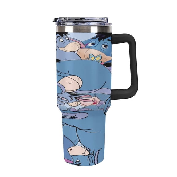 Ee-Yore Tumbler with Handle and Straw Lid Insulated Tumbler Stainless Steel Water Bottle Cup Gifts 40oz