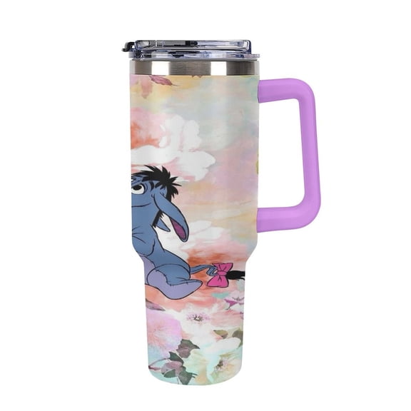 Ee-Yore Tumbler with Handle and Straw Lid Insulated Tumbler Stainless Steel Water Bottle Cup Gifts 40oz