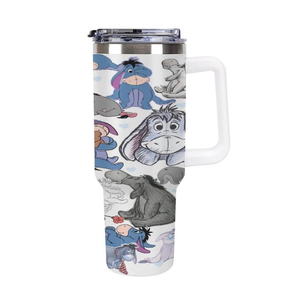 Ee-Yore Tumbler with Handle and Straw Lid Insulated Tumbler Stainless Steel Water Bottle Cup Gifts 40oz