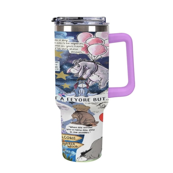 Ee-Yore Tumbler with Handle and Straw Lid Insulated Tumbler Stainless Steel Water Bottle Cup Gifts 40oz