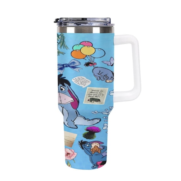 Ee-Yore Tumbler with Handle and Straw Lid Insulated Tumbler Stainless Steel Water Bottle Cup Gifts 40oz