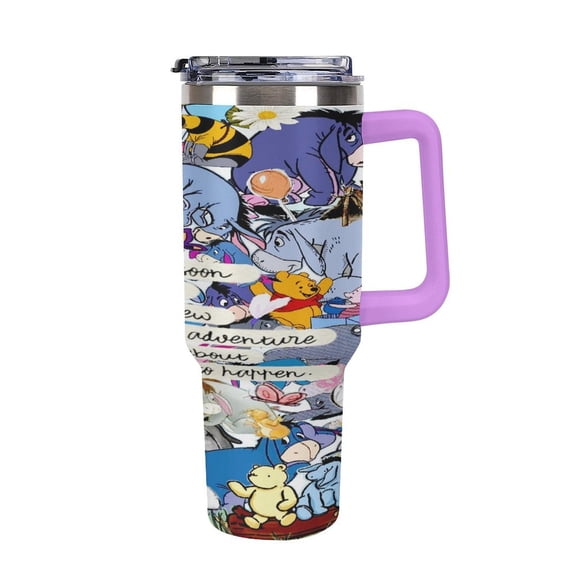 Ee-Yore Tumbler with Handle and Straw Lid Insulated Tumbler Stainless Steel Water Bottle Cup Gifts 40oz