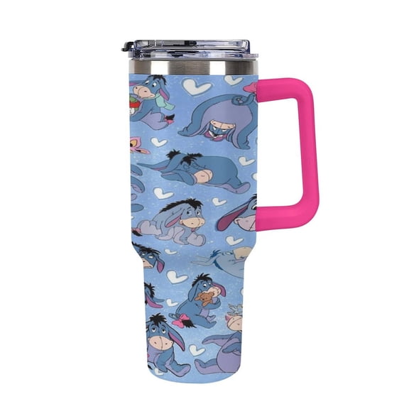 Ee-Yore Tumbler with Handle and Straw Lid Insulated Tumbler Stainless Steel Water Bottle Cup Gifts 40oz