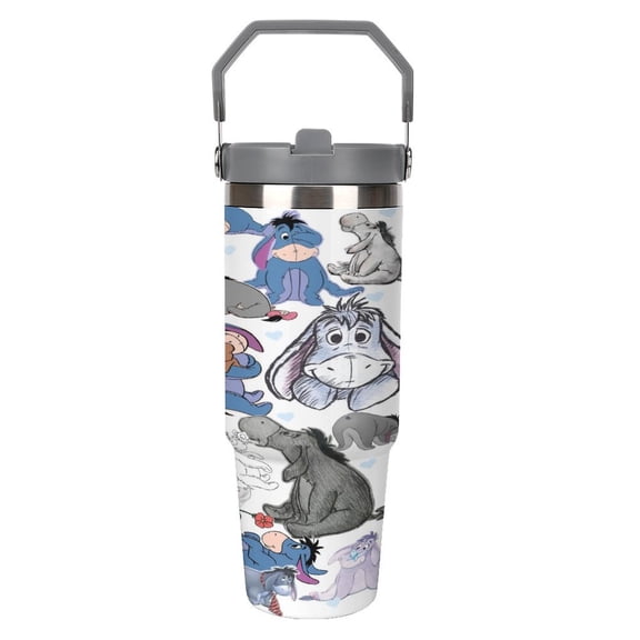 Ee-Yore Tumbler with Lid 30Oz Water Cup Vacuum Insulated Water Bottle Reusable Insulated Stainless Steel tumbler for Water Coffee