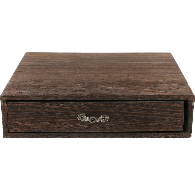 Eease 1 Layer Vintage Wood Desktop Storage Drawer Box