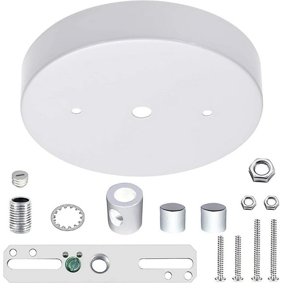 White Metal Ceiling Cover Plate for Home 1 Set Easy to Install Durable and Corrosion Resistant