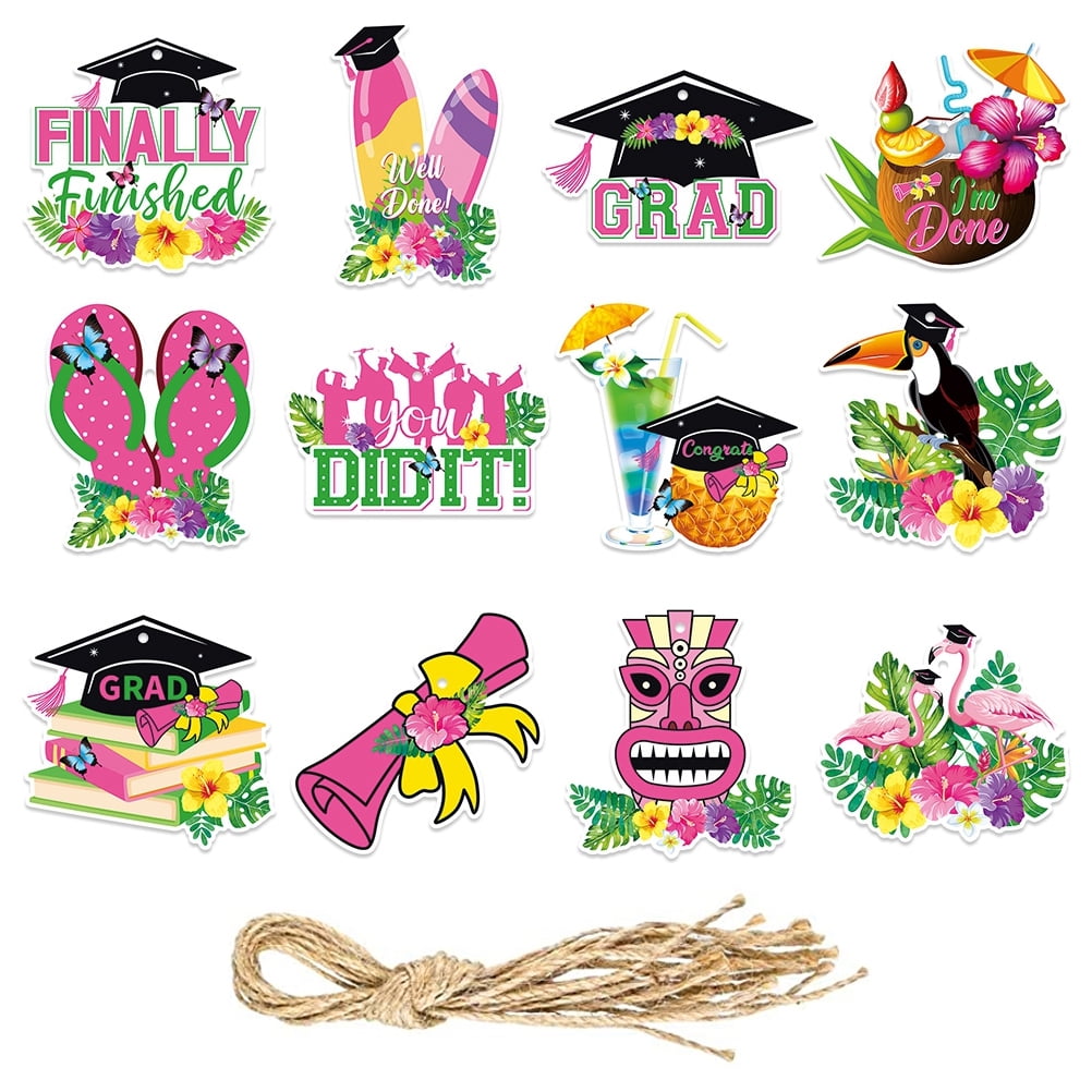 Eease 1 Set Hawaiian Themed Graduation Hanging Pendant Hanging Ornament