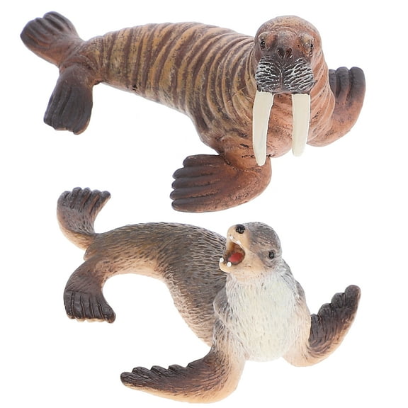 Eease 1 Set Simulation Sea Animal Model Realistic Sea Lion And Walrus Craft Small Marine Animal Decor