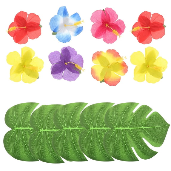 Eease 1 Set Simulation Tropical Plant Table Centerpieces Hawaiian Luau Party Table Decorations Tropical Floral Artificial For Decoration