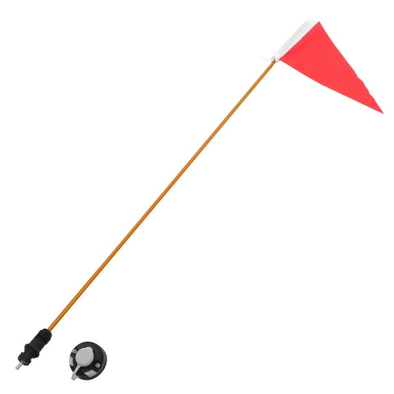Kayak Flag Track Mounting Kit Boat Holder Safety Polyester Stainless Steel Accessories Marine Orange with Pole Canoe