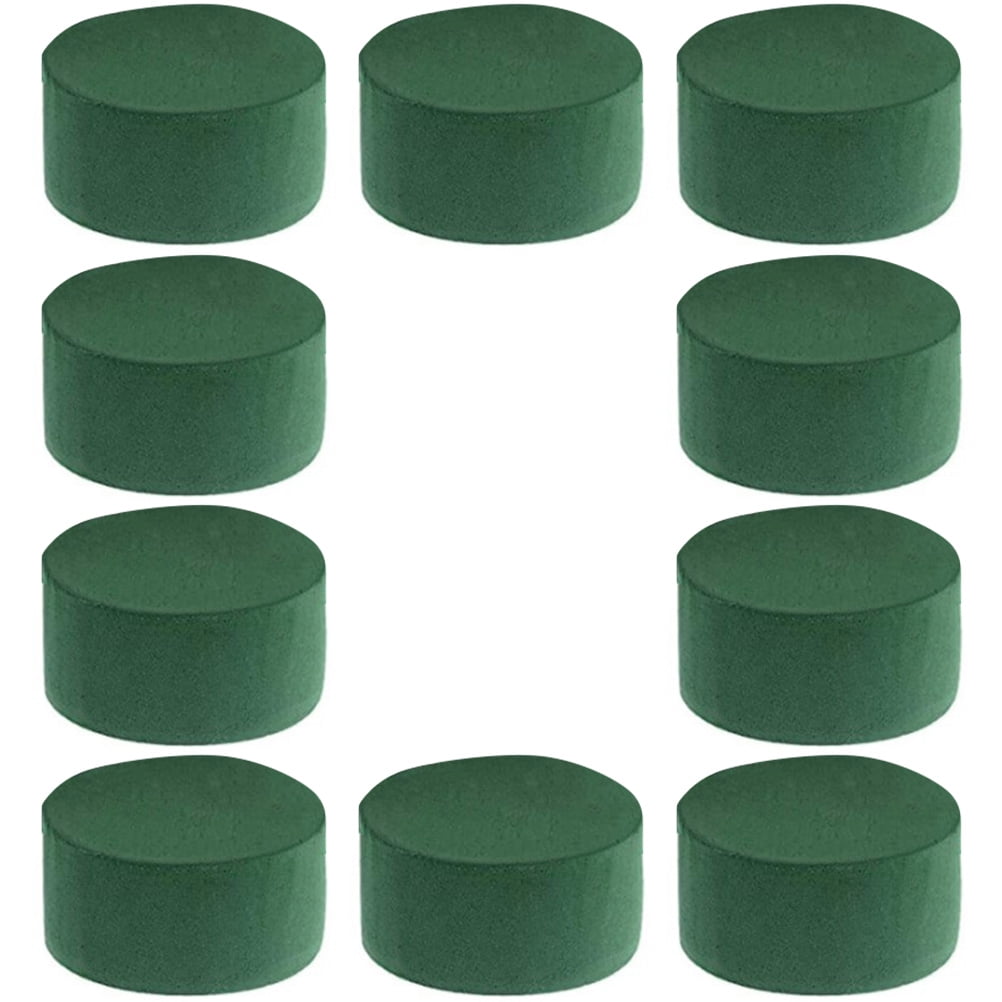 6-Pack Round Floral Foam Blocks For Fresh & Fake Flowers - Perfect For DIY Arrangements, Weddings & Decor