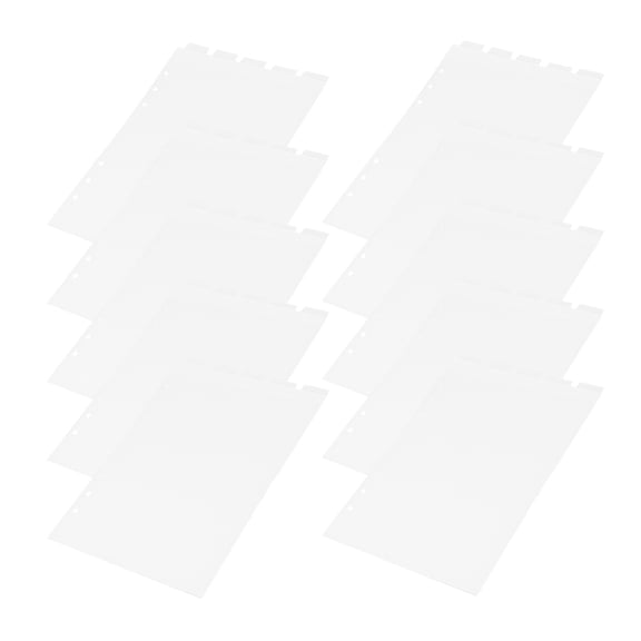 Eease 10 Sheets of Transparent Binder Book Dividers Detachable Binder Tabs Notebook Binder Dividers