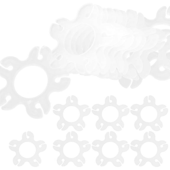 TAILTOSS White Plastic Balloon Clips, Flower Shape, 100pcs for Party Decorations, Weddings, Birthdays, Events, and Celebrations