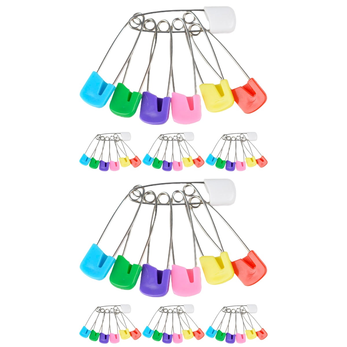 Dape Pin Eease 100 pcs Safety Pins Baby Diaper Pin Nappy Pin Bibs Pins Plastic ...