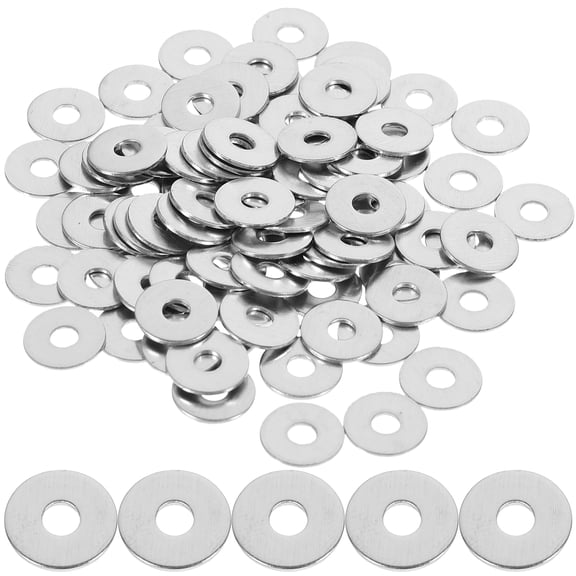 Eease 100pcs Metal Washers Fasteners Washers Anti-loosening Washer Steel Washers