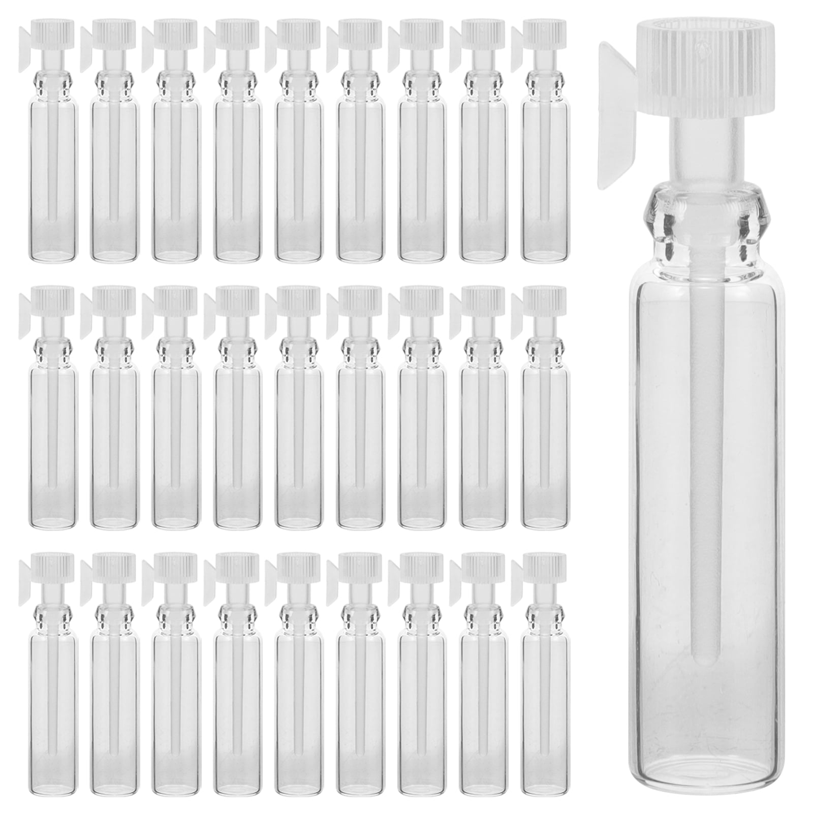 Eease 100pcs Mini Glass Perfume Sample Vials for Essential Oil 1ml