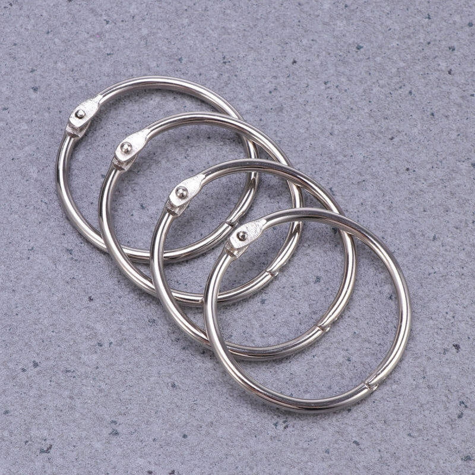 Eease 10PCS Metal Binder Rings for Flash Cards and Keychains