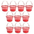 thumbnail image 1 of Eease 10Pcs Fruit Basket Fruit Picking Basket Small Shopping Basket Strawberry Picking Basket with Handle, 1 of 6