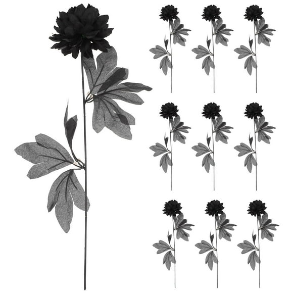Eease 10pcs Halloween Flower Arrangement Supply Simulated Flower Artificial Dahlia Model