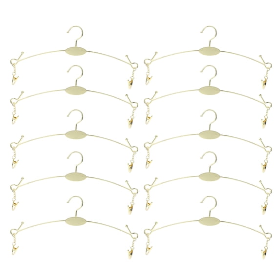 Eease 10pcs Metal Underwear Bra Rack Clothes Hangers Lingerie Shop Display Hanger with Clips