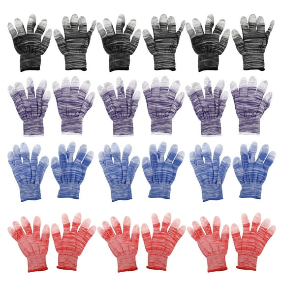 Eease 12 Pairs Non-Skid Gloves Mitten Gardening Gloves Protective Working Gloves
