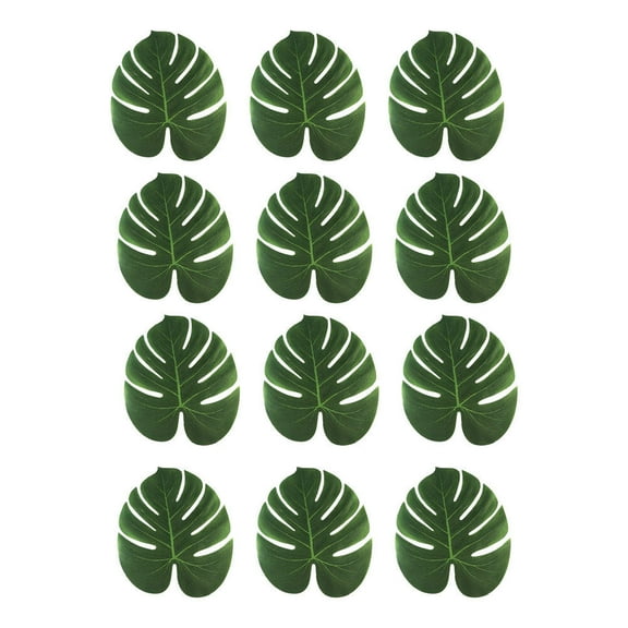 Eease 12PCS Artificial Tropical Palm Leaves for Luau Party Decoration