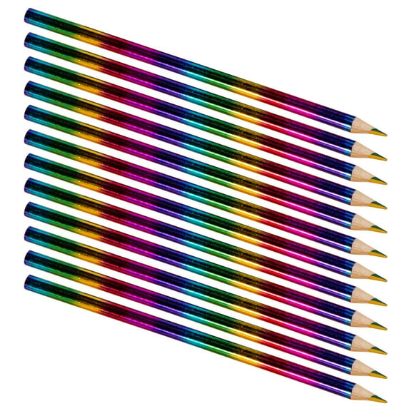 Eease 12Pcs Paint Colored Pencils Bulk Rainbow Color Students Pencils Wooden Painting Colored Pencils