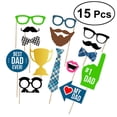 thumbnail image 1 of Eease 15pcs/set Novelty Father's Day Best Dad Ever Party Photo Booth Props Farther's Birthday Photo Shoot Props, 1 of 3